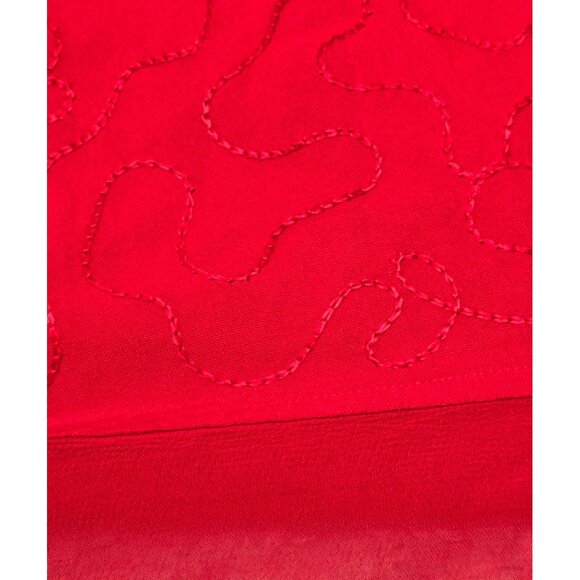 Catherines Womens Red Embroidered V Neck Tunic Blouse Long Sleeve Size 2X NWT - Picture 5 of 13